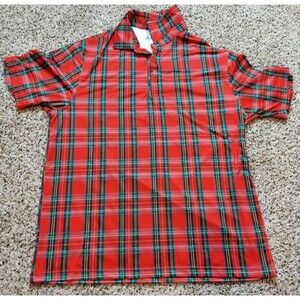ROYAL  & AWESOME golf Plaid Striped x-Large Polo Shirt Great Shirt!